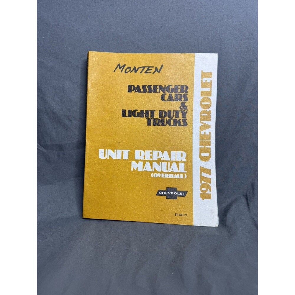 1977 CHEVROLET PASSENGER CARS LIGHT DUTY TRUCK UNIT REPAIR MANUAL Corvette E05E